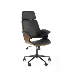WEBER fotel gabinetowy orzechowy / czarny