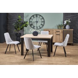 BAGIO stół rozkładany 120-160/80 cm dąb artisan/czarny