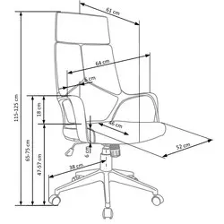 VOYAGER fotel gabinetowy czarny / niebieski