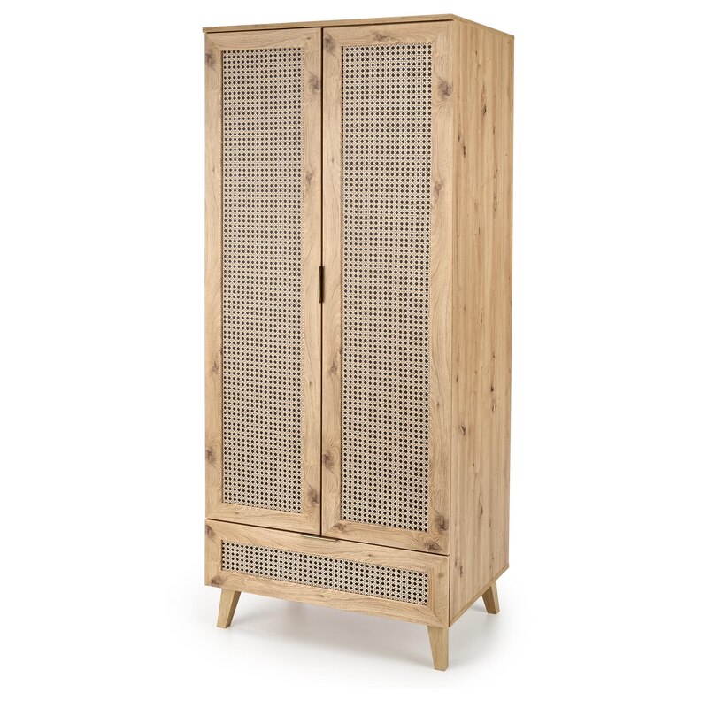 BORNEO S-1 szafa dąb artisan/czarny