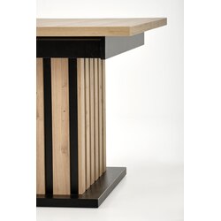 LAMELLO stół rozkładany 130-180/80 cm dąb artisan/czarny