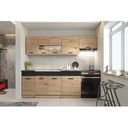 ALINA 240 - KUCHNIA - DĄB ARTISAN/CZARNY MAT