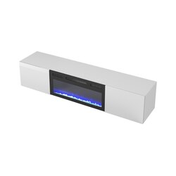 LIVO RTV 180 wisząca z kominkiem biały