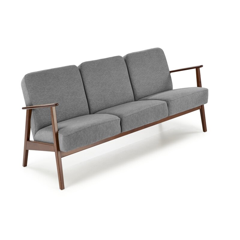 MILANO 3S sofa - popielaty tap. Castel 93