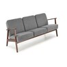 MILANO 3S sofa - popielaty tap. Castel 93