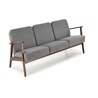 MILANO 3S sofa - popielaty tap. Castel 93