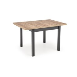 TIAGO KWADRAT stół rozkładany 90-125/90 blat: dąb craft, nogi: czarny
