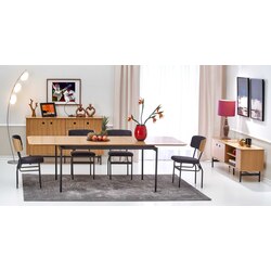 SMART komoda KM-1 dąb naturalny/czarny