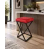 Hoker ZOA LOFT z czarną podstawą eko-skóra – eleganckie krzesło barowe