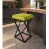 Hoker ZOA LOFT z czarną podstawą eko-skóra – eleganckie krzesło barowe