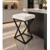 Hoker ZOA LOFT z czarną podstawą eko-skóra – eleganckie krzesło barowe