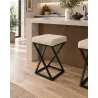 Hoker ZOA LOFT z czarną podstawą eko-skóra – eleganckie krzesło barowe