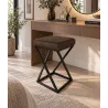 Hoker ZOA LOFT z czarną podstawą eko-skóra – eleganckie krzesło barowe