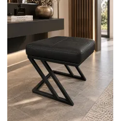 Pufa ławka ZETA LOFT eko-skóra D1 – elegancki taboret i podnóżek