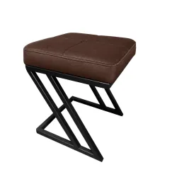 Pufa ławka ZETA LOFT eko-skóra D2 – elegancki taboret i podnóżek