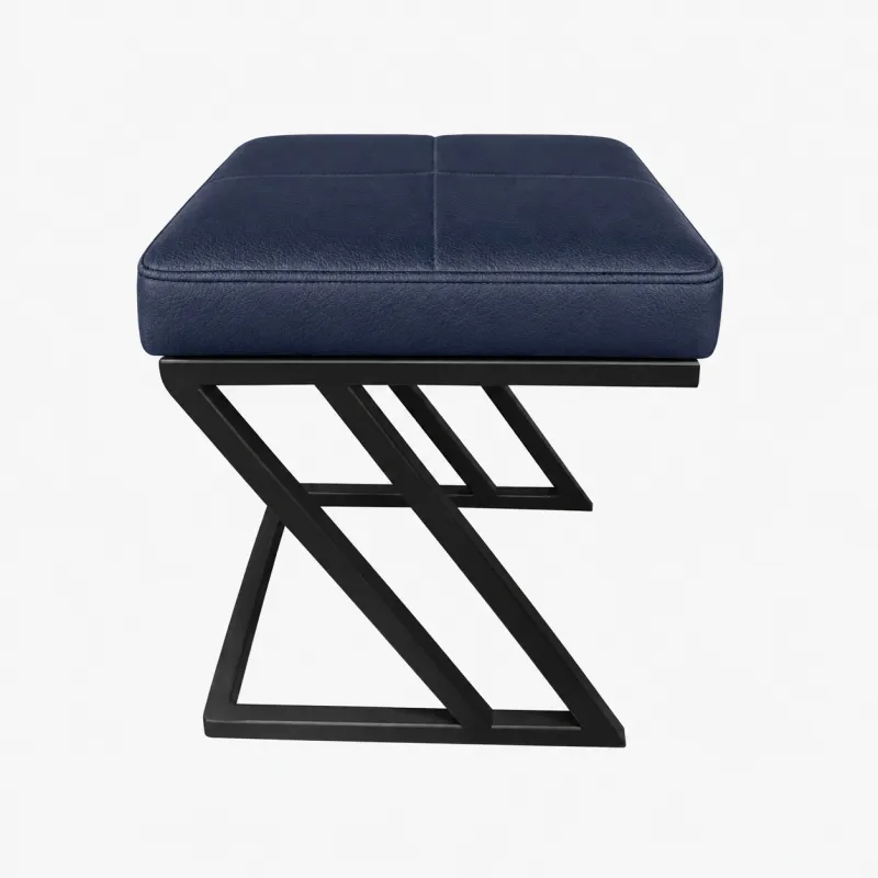 Pufa ławka ZETA LOFT eko-skóra D4 – elegancki taboret i podnóżek