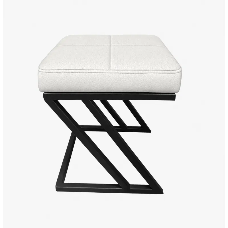 Pufa ławka ZETA LOFT eko-skóra D10 – elegancki taboret i podnóżek