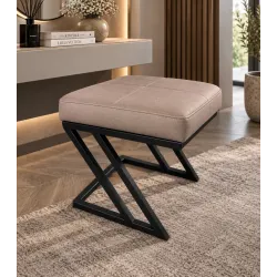 Pufa ławka ZETA LOFT eko-skóra D11 – elegancki taboret i podnóżek