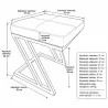 Pufa ławka ZETA LOFT eko-skóra D14 – elegancki taboret i podnóżek