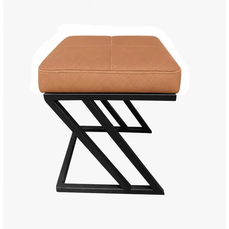 Pufa ławka ZETA LOFT eko-skóra D14 – elegancki taboret i podnóżek