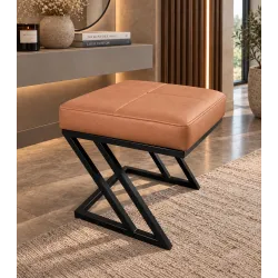 Pufa ławka ZETA LOFT eko-skóra D14 – elegancki taboret i podnóżek