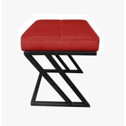 Pufa ławka ZETA LOFT eko-skóra D15 – elegancki taboret i podnóżek