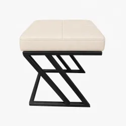 Pufa ławka ZETA LOFT eko-skóra D18 – elegancki taboret i podnóżek