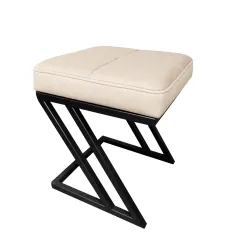 Pufa ławka ZETA LOFT eko-skóra D18 – elegancki taboret i podnóżek