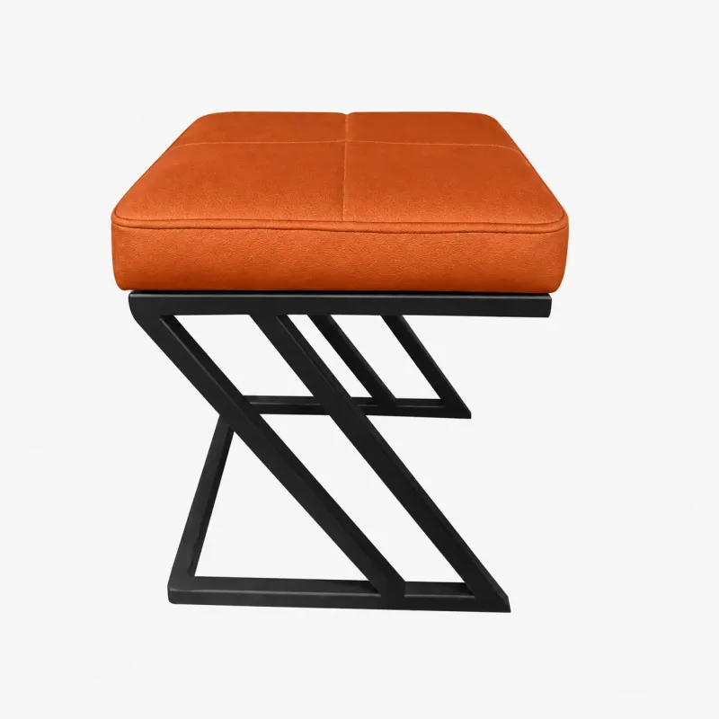 Pufa ławka ZETA LOFT eko-skóra D20 – elegancki taboret i podnóżek