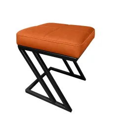 Pufa ławka ZETA LOFT eko-skóra D20 – elegancki taboret i podnóżek