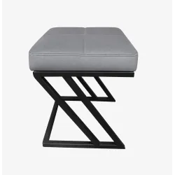Pufa ławka ZETA LOFT eko-skóra D22 – elegancki taboret i podnóżek
