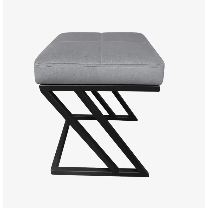 Pufa ławka ZETA LOFT eko-skóra D22 – elegancki taboret i podnóżek