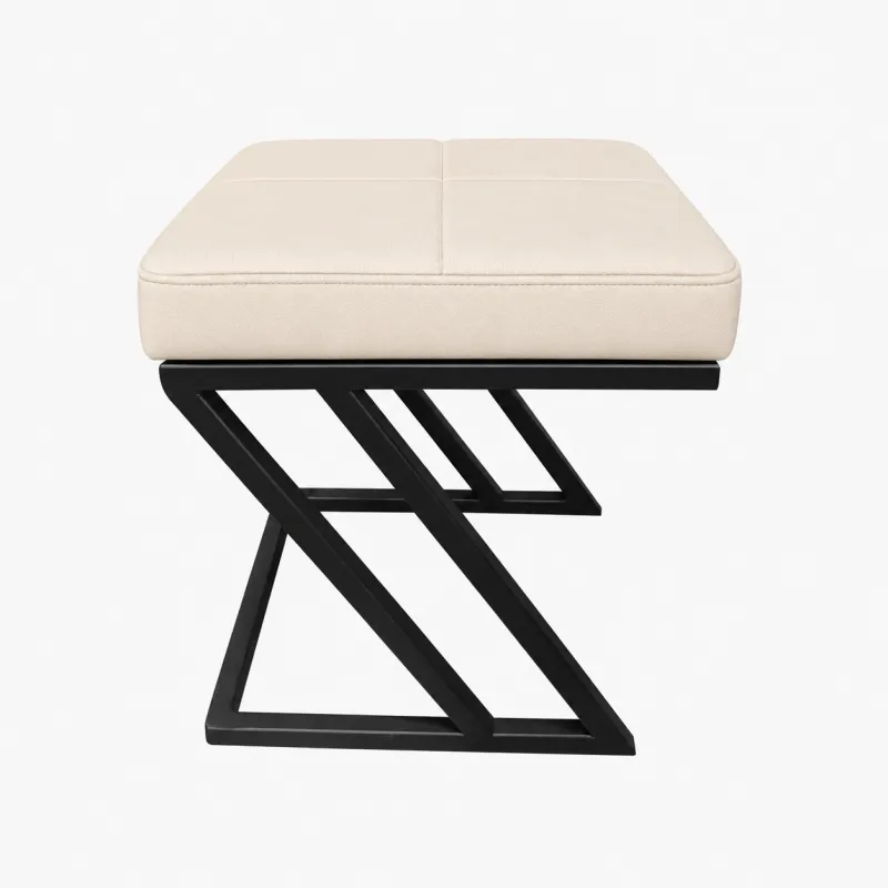 Pufa ławka ZETA LOFT eko-skóra – elegancki taboret i podnóżek