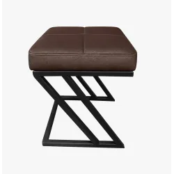 Pufa ławka ZETA LOFT eko-skóra – elegancki taboret i podnóżek