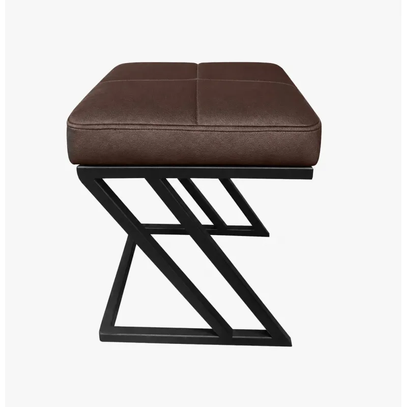 Pufa ławka ZETA LOFT eko-skóra – elegancki taboret i podnóżek
