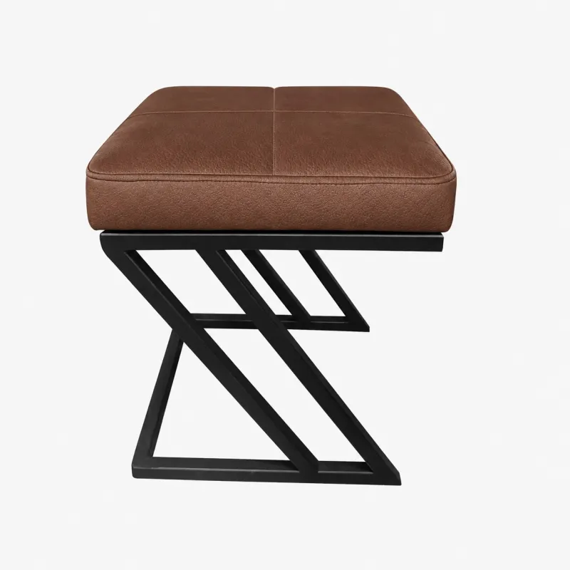 Pufa ławka ZETA LOFT eko-skóra – elegancki taboret i podnóżek
