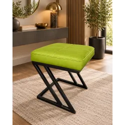 Pufa ławka ZETA LOFT eko-skóra – elegancki taboret i podnóżek