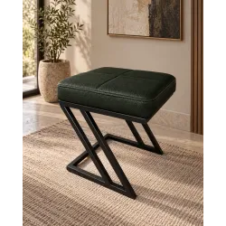 Pufa ławka ZETA LOFT eko-skóra – elegancki taboret i podnóżek