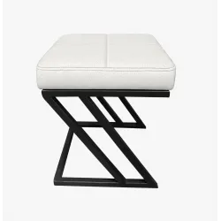 Pufa ławka ZETA LOFT eko-skóra – elegancki taboret i podnóżek