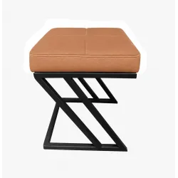 Pufa ławka ZETA LOFT eko-skóra – elegancki taboret i podnóżek