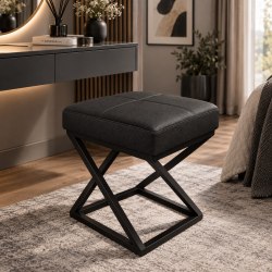 Pufa ZOA LOFT czarny stelaż