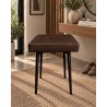 Taboret MAX D19 wenge (bardzo ciemny brązowy)  - podstawa czarna