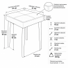 Taboret MAX D20 pomarańczowy  - podstawa czarna