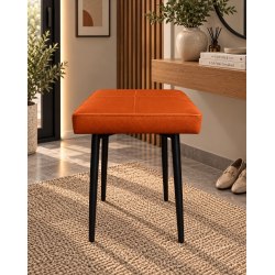 Taboret MAX D20 pomarańczowy  - podstawa czarna