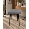Taboret MAX D22 jasny szary  - podstawa czarna