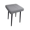 Taboret MAX D22 jasny szary  - podstawa czarna