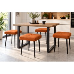 Taboret MAX D20 podstawa czarna, w nowoczesnej aranżacji kuchni, czarne hoker do kuchni i wyspy