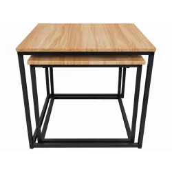 Stolik kawowy DUO Dąb Craft – zestaw 2 stolików kawowych