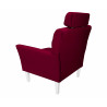 Fotel DENVER nogi białe MG31 - czerwony, velvet
