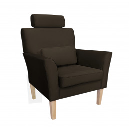 Fotel DENVER nogi buk MG05 - brązowy velvet